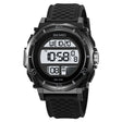 SKMEI 2099 Multifunctional Men Outdoor 50M Waterproof Luminous Digital Wrist Watch(Black+White) - free shipping - PMC TechLife - Order now!