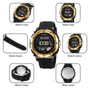 SKMEI 2099 Multifunctional Men Outdoor 50M Water-resistant Luminous Digital Wrist Watch(Black)