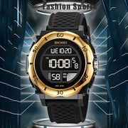 SKMEI 2099 Multifunctional Men Outdoor 50M Water-resistant Luminous Digital Wrist Watch(Black)