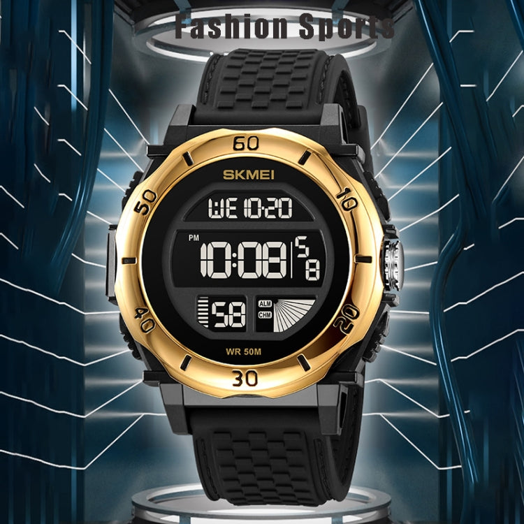 SKMEI 2099 Multifunctional Men Outdoor 50M Water-resistant Luminous Digital Wrist Watch(Black)