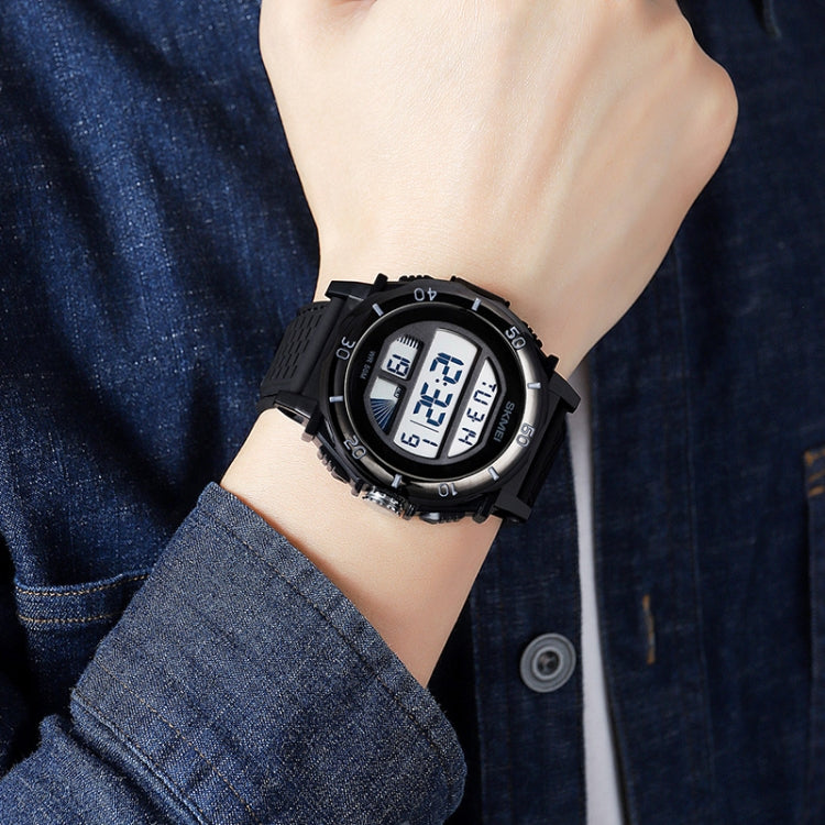 SKMEI 2099 Multifunctional Men Outdoor 50M Water-resistant Luminous Digital Wrist Watch(Black)