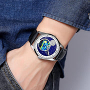 SKMEI 2115 Multifunctional Men Outdoor 30M Water-resistant Moon Phase Quartz Watch(Silver)