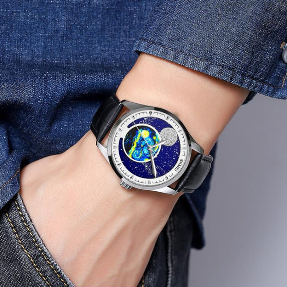 SKMEI 2115 Multifunctional Men Outdoor 30M Water-resistant Moon Phase Quartz Watch(Silver)