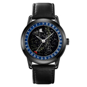 SKMEI 2116 Multifunctional Men 30M Water-resistant Fashion Casual Quartz Watch(Blue Leather)