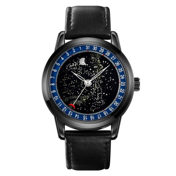 SKMEI 2116 Multifunctional Men 30M Water-resistant Fashion Casual Quartz Watch(Blue Leather)