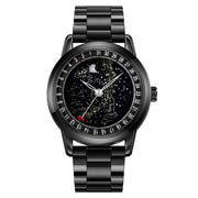 SKMEI 2116 Multifunctional Men 30M Water-resistant Fashion Casual Quartz Watch(Black Steel)
