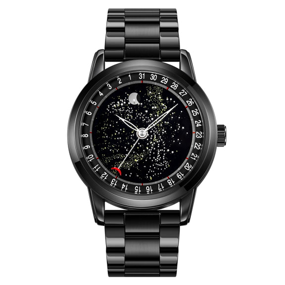 SKMEI 2116 Multifunctional Men 30M Water-resistant Fashion Casual Quartz Watch(Black Steel)