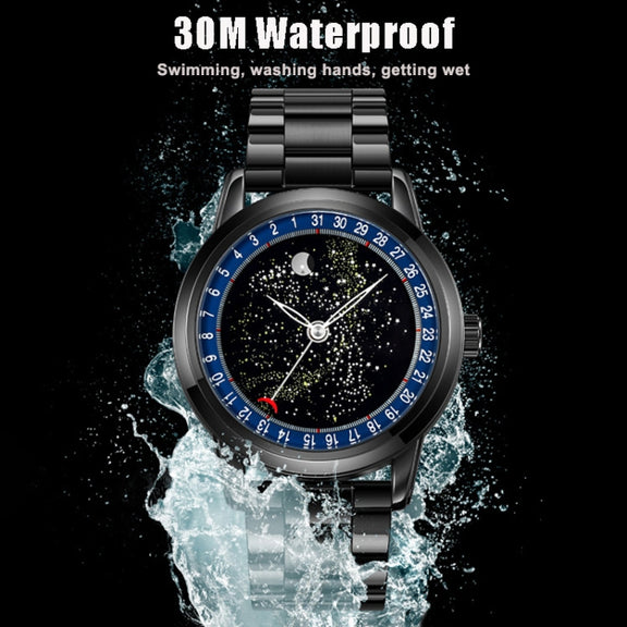 SKMEI 2116 Multifunctional Men 30M Water-resistant Fashion Casual Quartz Watch(Black Steel)