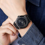 SKMEI 2116 Multifunctional Men 30M Water-resistant Fashion Casual Quartz Watch(Black Steel)