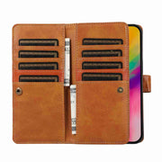 For iPhone 16 Pro Max Wristband Card Slot Leather Phone Case(Brown)