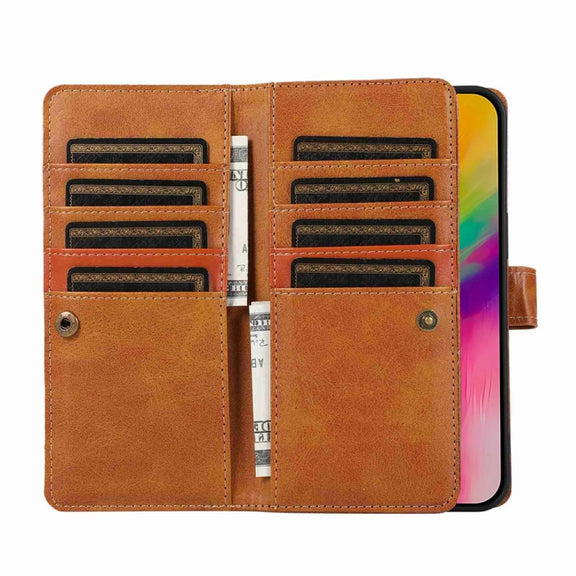 For iPhone 16 Pro Wristband Card Slot Leather Phone Case(Brown)