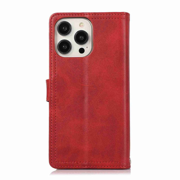 For iPhone 16 Pro Wristband Card Slot Leather Phone Case(Red)