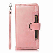 For iPhone 16 Pro Wristband Card Slot Leather Phone Case(Rose Gold)