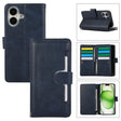 For iPhone 16 Plus Wristband Card Slot Leather Phone Case(Blue) - iPhone 16 Plus Cases by PMC Jewellery | Online Shopping South Africa | PMC Jewellery | Buy Now Pay Later Mobicred