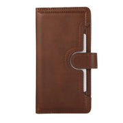 For iPhone 16 Plus Wristband Card Slot Leather Phone Case(Coffee)