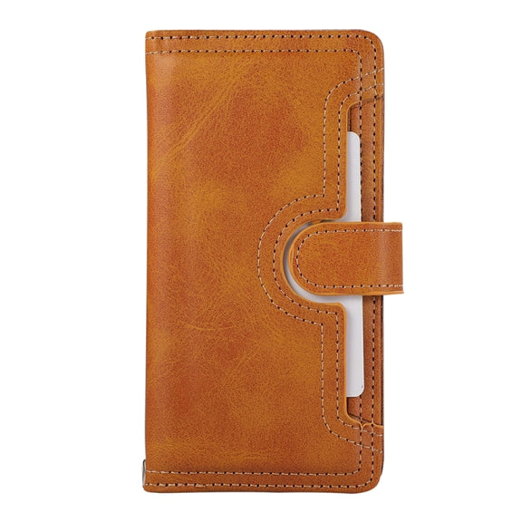 For iPhone 16 Wristband Card Slot Leather Phone Case(Brown)
