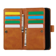 For iPhone 16 Wristband Card Slot Leather Phone Case(Brown)