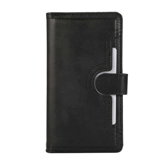 For iPhone 16 Wristband Card Slot Leather Phone Case(Black)