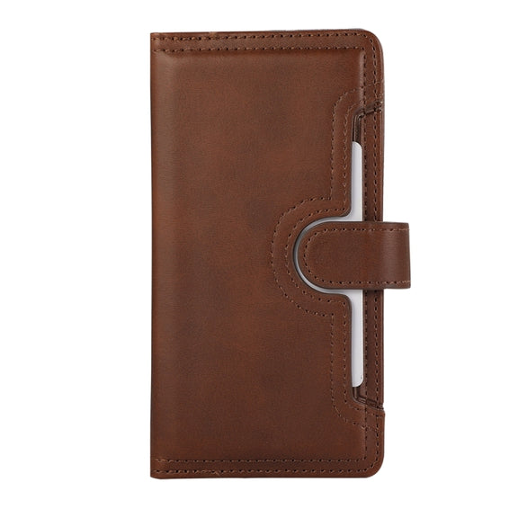 For iPhone 16 Wristband Card Slot Leather Phone Case(Coffee)