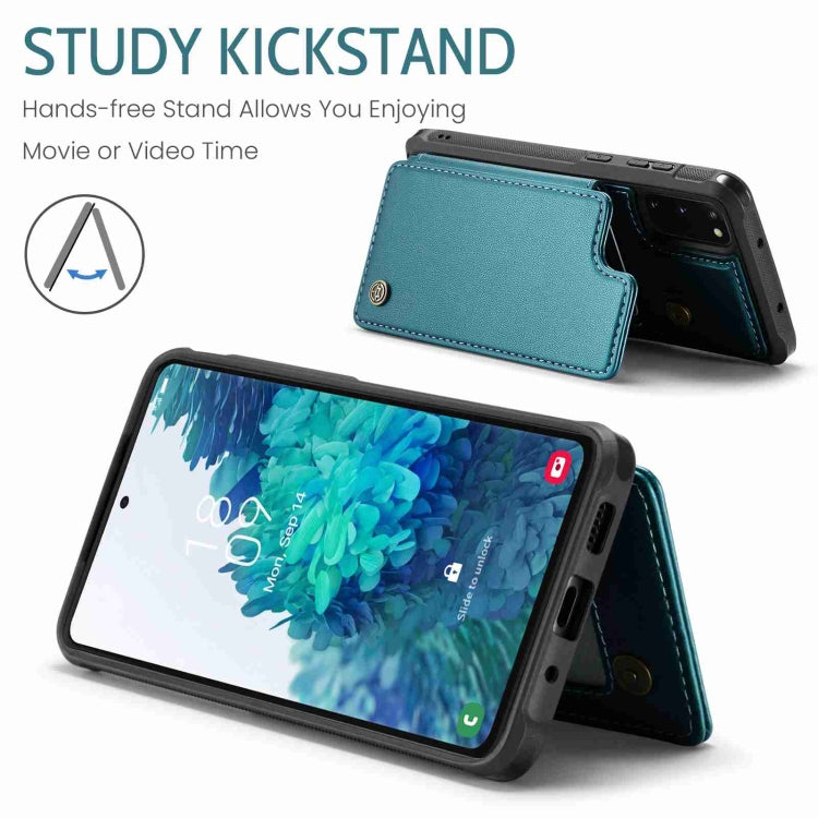 For Samsung Galaxy S20 FE CaseMe C22 Card Slots Holder RFID Anti-theft Phone Case(Blue Green) - free shipping - PMC Jewellery - Order now!