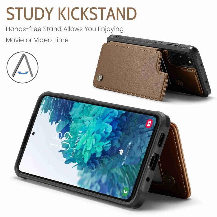 For Samsung Galaxy S20 FE CaseMe C22 Card Slots Holder RFID Anti-theft Phone Case(Brown) - free shipping - PMC Jewellery - Order now!