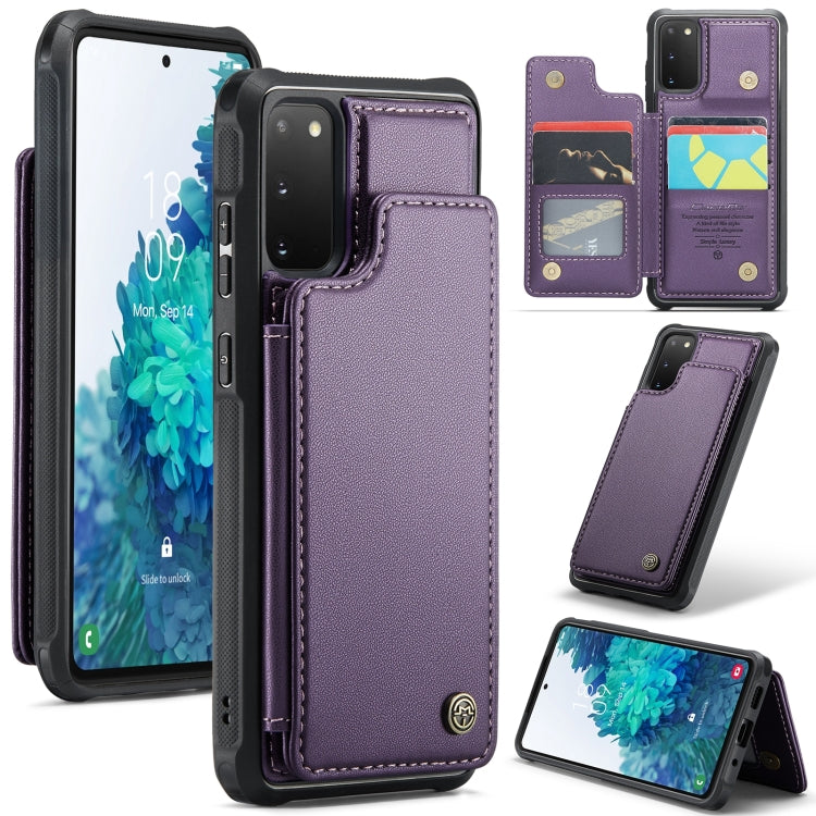For Samsung Galaxy S20 FE CaseMe C22 Card Slots Holder RFID Anti-theft Phone Case(Purple) - free shipping - PMC Jewellery - Order now!