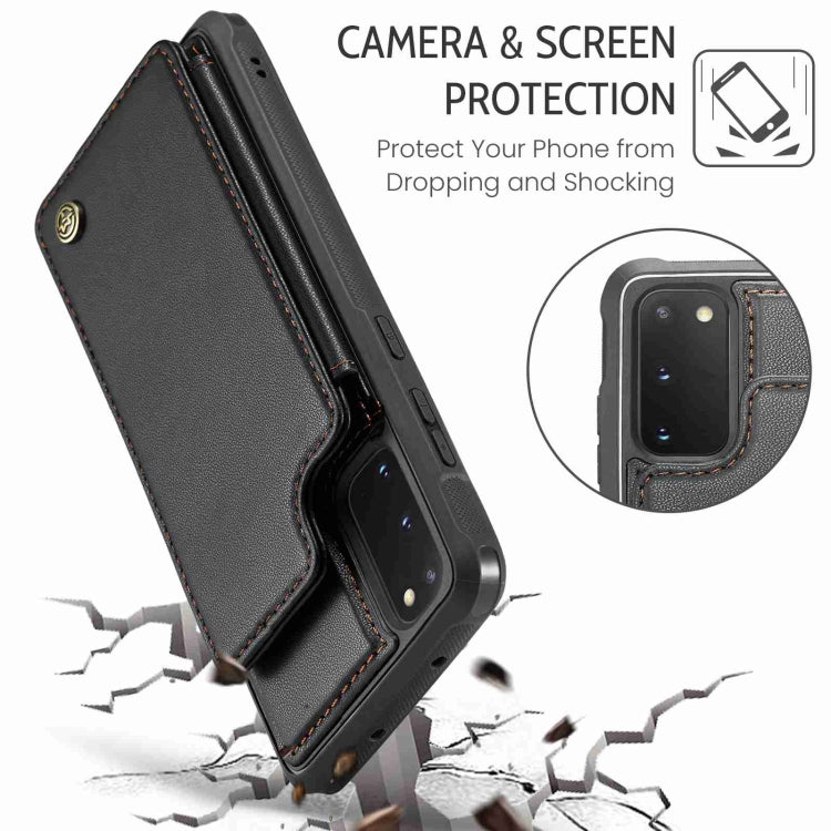 For Samsung Galaxy S20 FE CaseMe C22 Card Slots Holder RFID Anti-theft Phone Case(Black) - free shipping - PMC Jewellery - Order now!