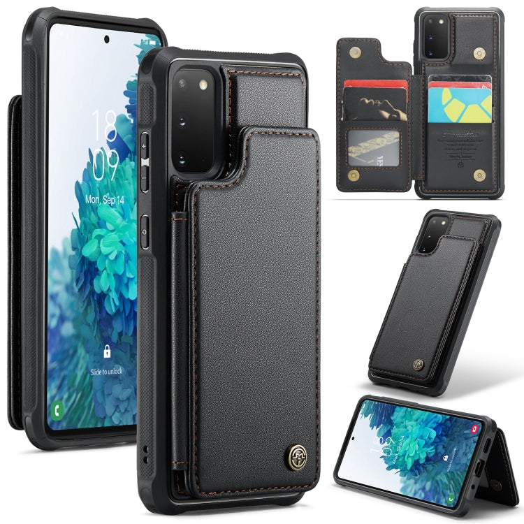 For Samsung Galaxy S20 FE CaseMe C22 Card Slots Holder RFID Anti-theft Phone Case(Black) - free shipping - PMC Jewellery - Order now!