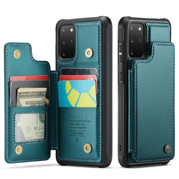 For Samsung Galaxy S20+ CaseMe C22 Card Slots Holder RFID Anti-theft Phone Case(Blue Green) - free shipping - PMC Jewellery - Order now!
