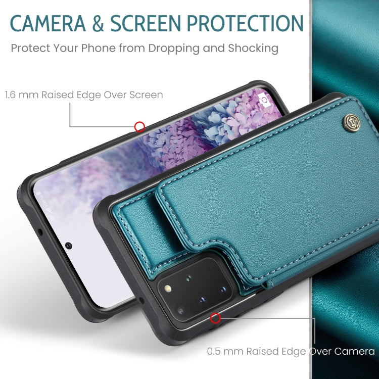 For Samsung Galaxy S20+ CaseMe C22 Card Slots Holder RFID Anti-theft Phone Case(Blue Green) - free shipping - PMC Jewellery - Order now!