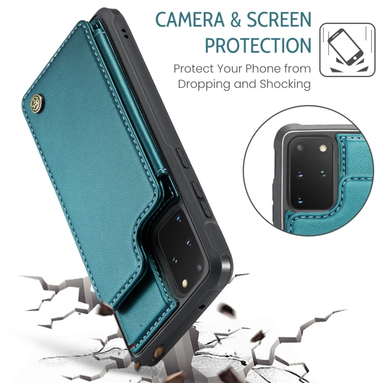 For Samsung Galaxy S20+ CaseMe C22 Card Slots Holder RFID Anti-theft Phone Case(Blue Green) - free shipping - PMC Jewellery - Order now!