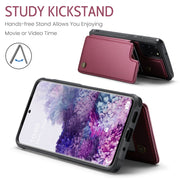 For Samsung Galaxy S20+ CaseMe C22 Card Slots Holder RFID Anti-theft Phone Case(Wine Red)