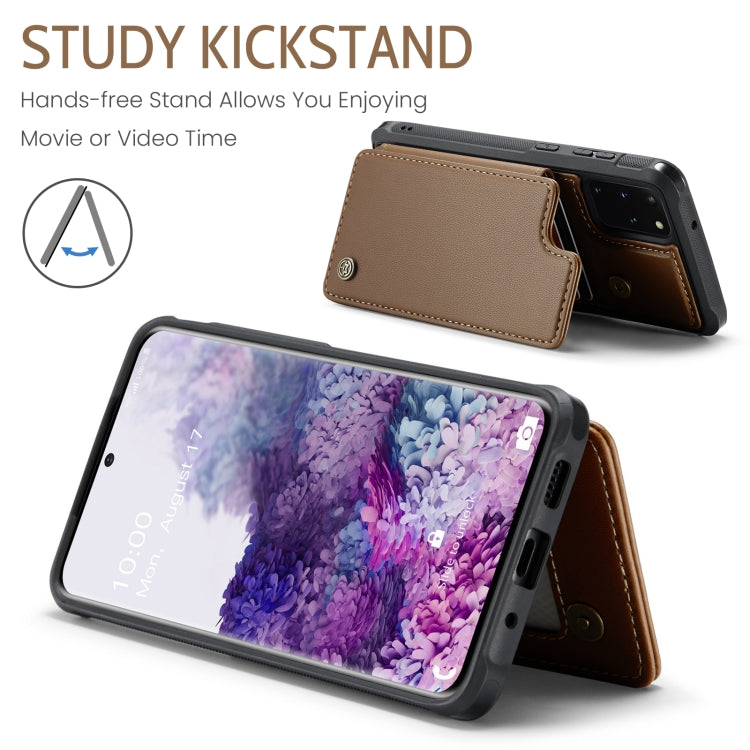 For Samsung Galaxy S20+ CaseMe C22 Card Slots Holder RFID Anti-theft Phone Case(Brown) - free shipping - PMC Jewellery - Order now!