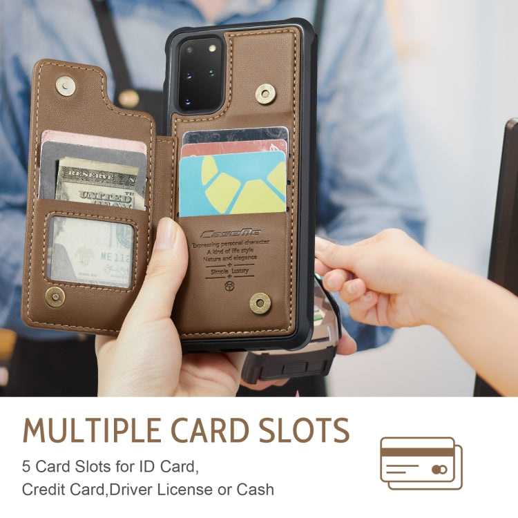 For Samsung Galaxy S20+ CaseMe C22 Card Slots Holder RFID Anti-theft Phone Case(Brown) - free shipping - PMC Jewellery - Order now!