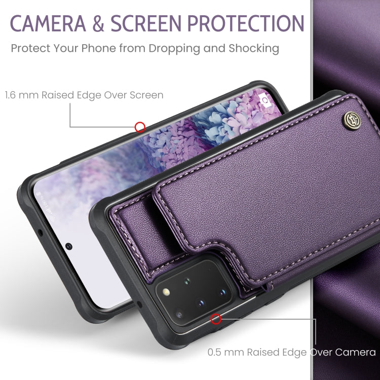 For Samsung Galaxy S20+ CaseMe C22 Card Slots Holder RFID Anti-theft Phone Case(Purple) - free shipping - PMC Jewellery - Order now!