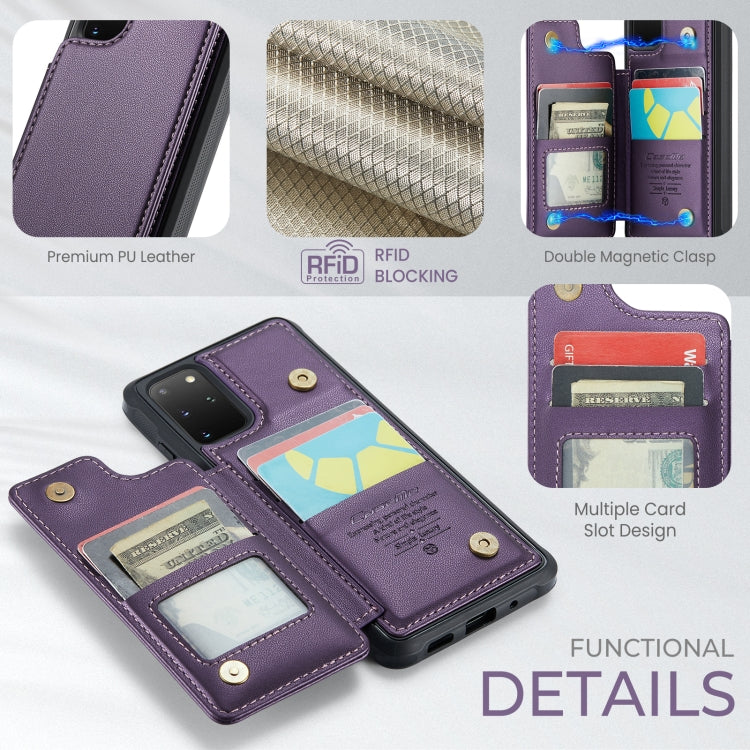 For Samsung Galaxy S20+ CaseMe C22 Card Slots Holder RFID Anti-theft Phone Case(Purple) - free shipping - PMC Jewellery - Order now!