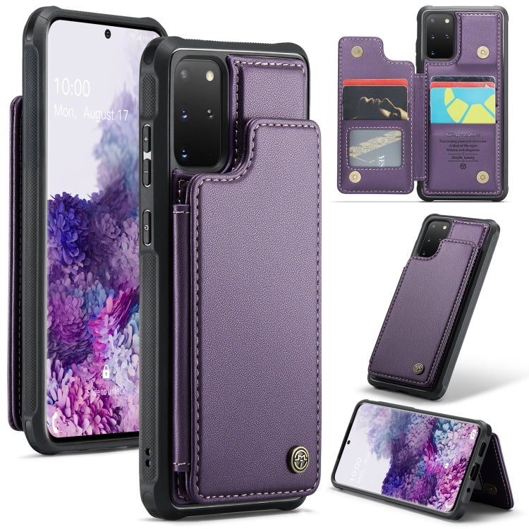 For Samsung Galaxy S20+ CaseMe C22 Card Slots Holder RFID Anti-theft Phone Case(Purple) - free shipping - PMC Jewellery - Order now!
