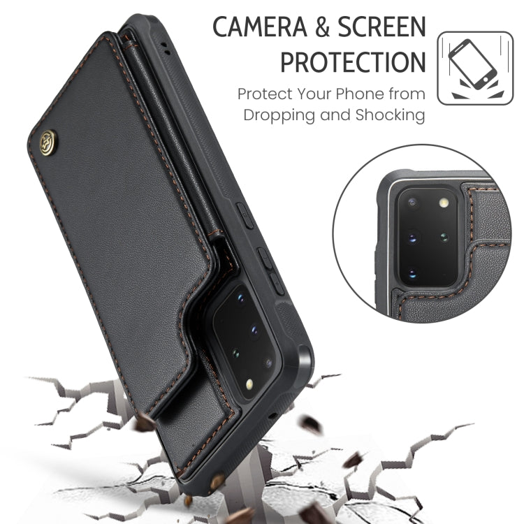 For Samsung Galaxy S20+ CaseMe C22 Card Slots Holder RFID Anti-theft Phone Case(Black) - free shipping - PMC Jewellery - Order now!