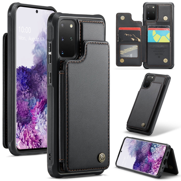 For Samsung Galaxy S20+ CaseMe C22 Card Slots Holder RFID Anti-theft Phone Case(Black) - free shipping - PMC Jewellery - Order now!