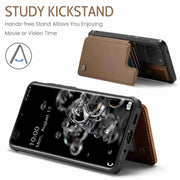 For Samsung Galaxy S20 Ultra CaseMe C22 Card Slots Holder RFID Anti-theft Phone Case(Brown)
