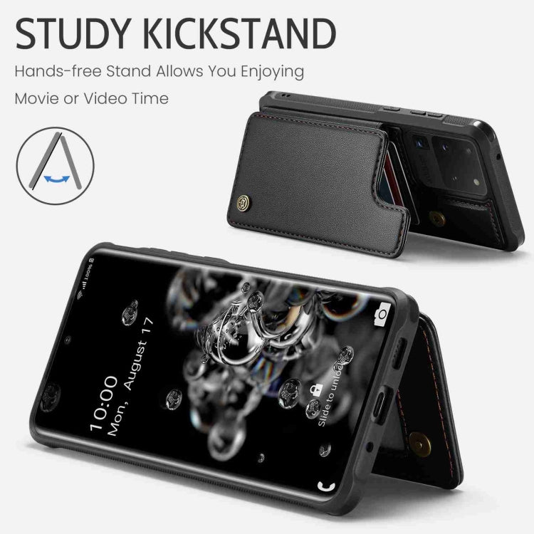 For Samsung Galaxy S20 Ultra CaseMe C22 Card Slots Holder RFID Anti-theft Phone Case(Black)