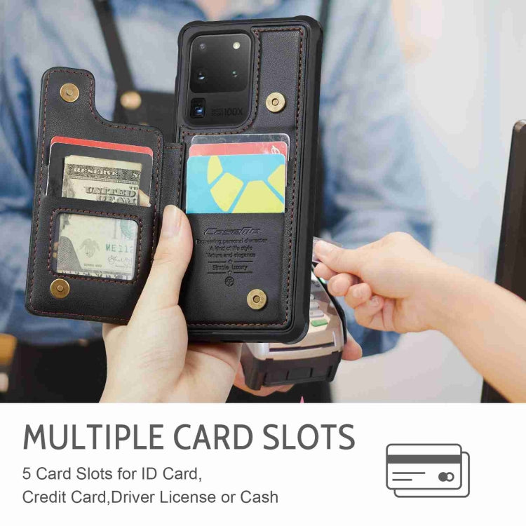 For Samsung Galaxy S20 Ultra CaseMe C22 Card Slots Holder RFID Anti-theft Phone Case(Black)