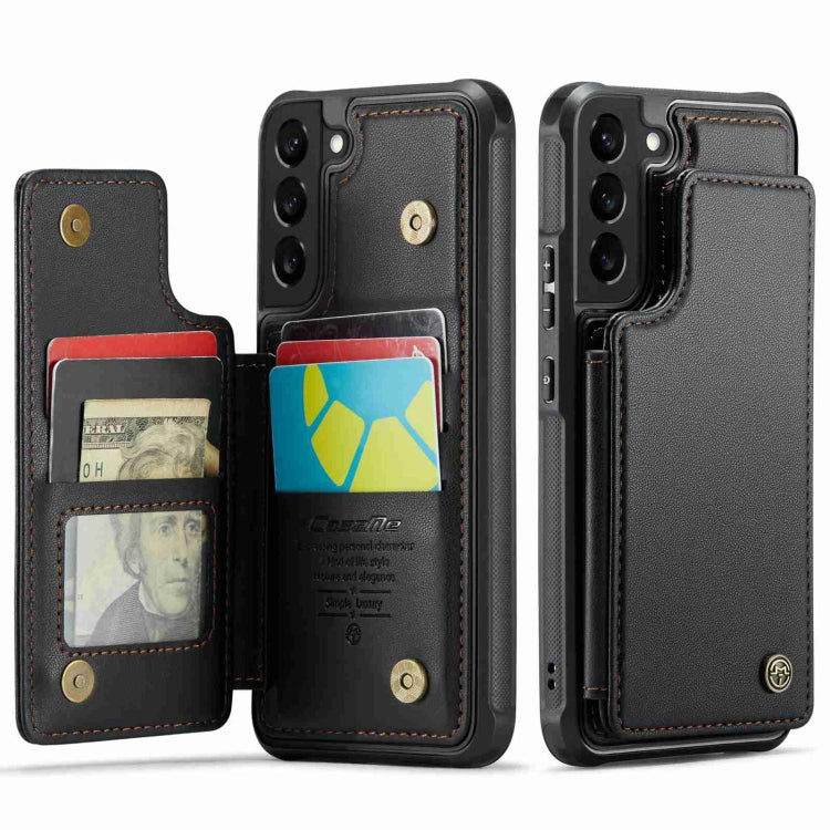 For Samsung Galaxy S22+ 5G CaseMe C22 Card Slots Holder RFID Anti-theft Phone Case(Black) - free shipping - PMC Jewellery - Order now!