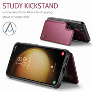 For Samsung Galaxy S23+ 5G CaseMe C22 Card Slots Holder RFID Anti-theft Phone Case(Wine Red)