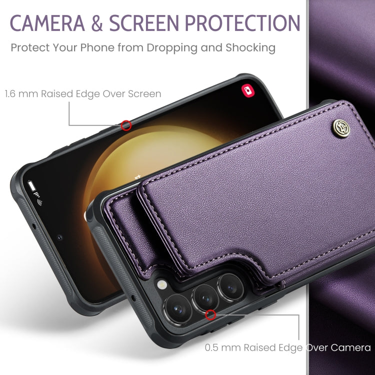 For Samsung Galaxy S23+ 5G CaseMe C22 Card Slots Holder RFID Anti-theft Phone Case(Purple)