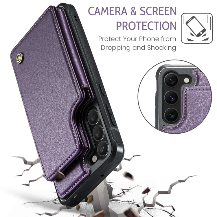 For Samsung Galaxy S23+ 5G CaseMe C22 Card Slots Holder RFID Anti-theft Phone Case(Purple)