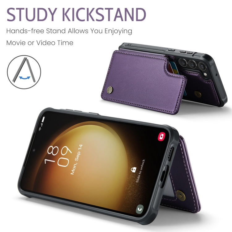 For Samsung Galaxy S23+ 5G CaseMe C22 Card Slots Holder RFID Anti-theft Phone Case(Purple)