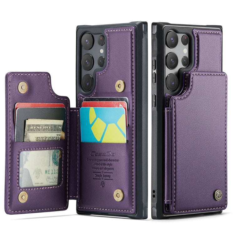 For Samsung Galaxy S23 Ultra 5G CaseMe C22 Card Slots Holder RFID Anti-theft Phone Case(Purple) - Galaxy S23 Ultra 5G Cases by CaseMe | Online Shopping South Africa | PMC Jewellery | Buy Now Pay Later Mobicred