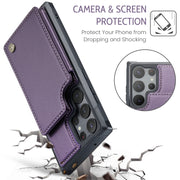 For Samsung Galaxy S23 Ultra 5G CaseMe C22 Card Slots Holder RFID Anti-theft Phone Case(Purple)