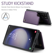 For Samsung Galaxy S23 Ultra 5G CaseMe C22 Card Slots Holder RFID Anti-theft Phone Case(Purple)